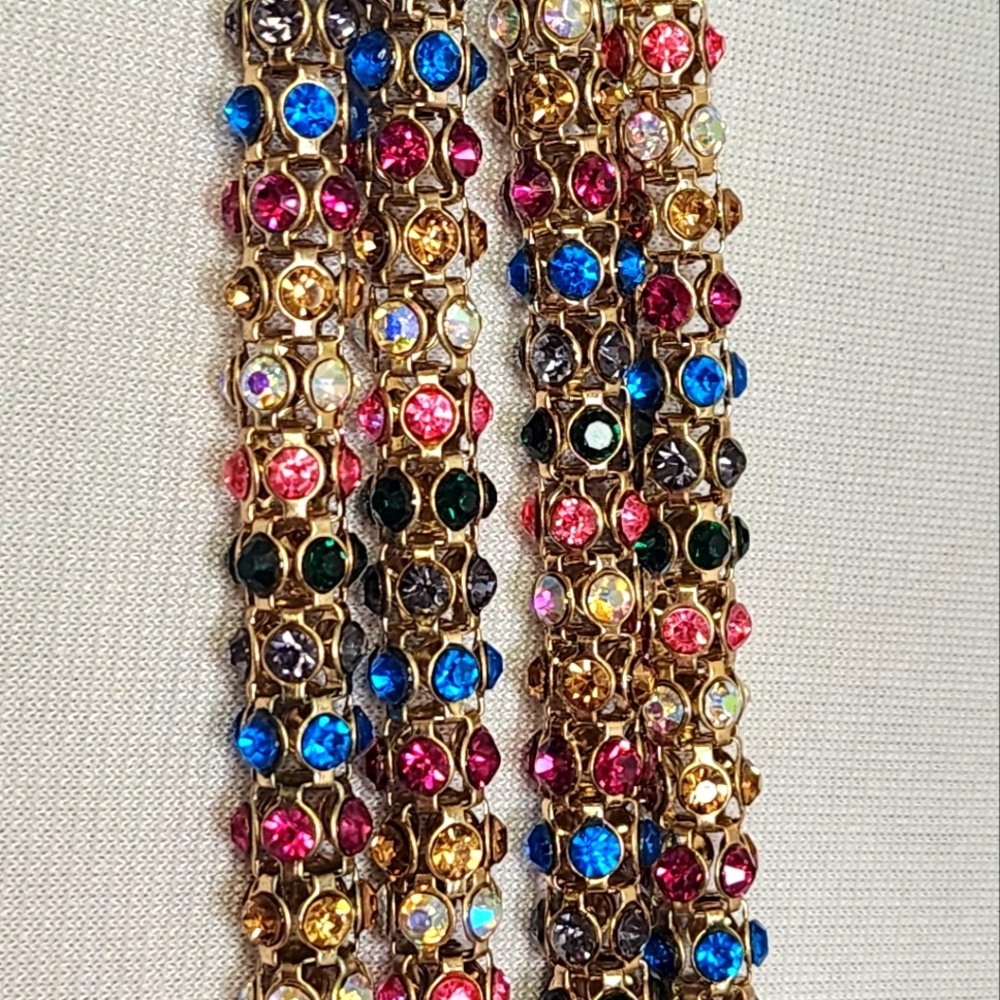 Betsey Johnson Pink and Blue Necklace Vibrant Beaded Design - Picture 5 of 14